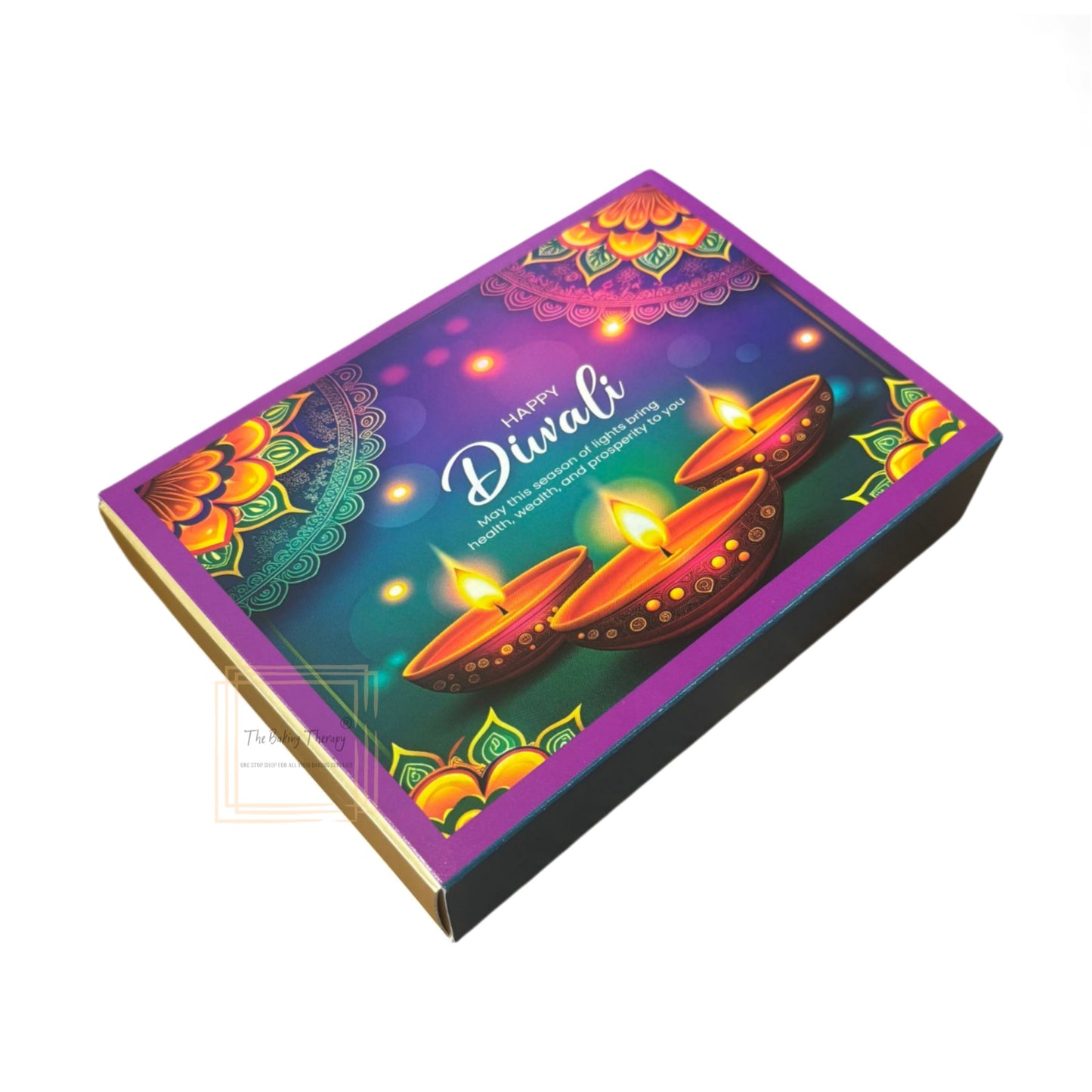 6 Cavity Diwali Sliding Chocolate Box Without Cavity - Design 01 ( 5 Pcs Pack )