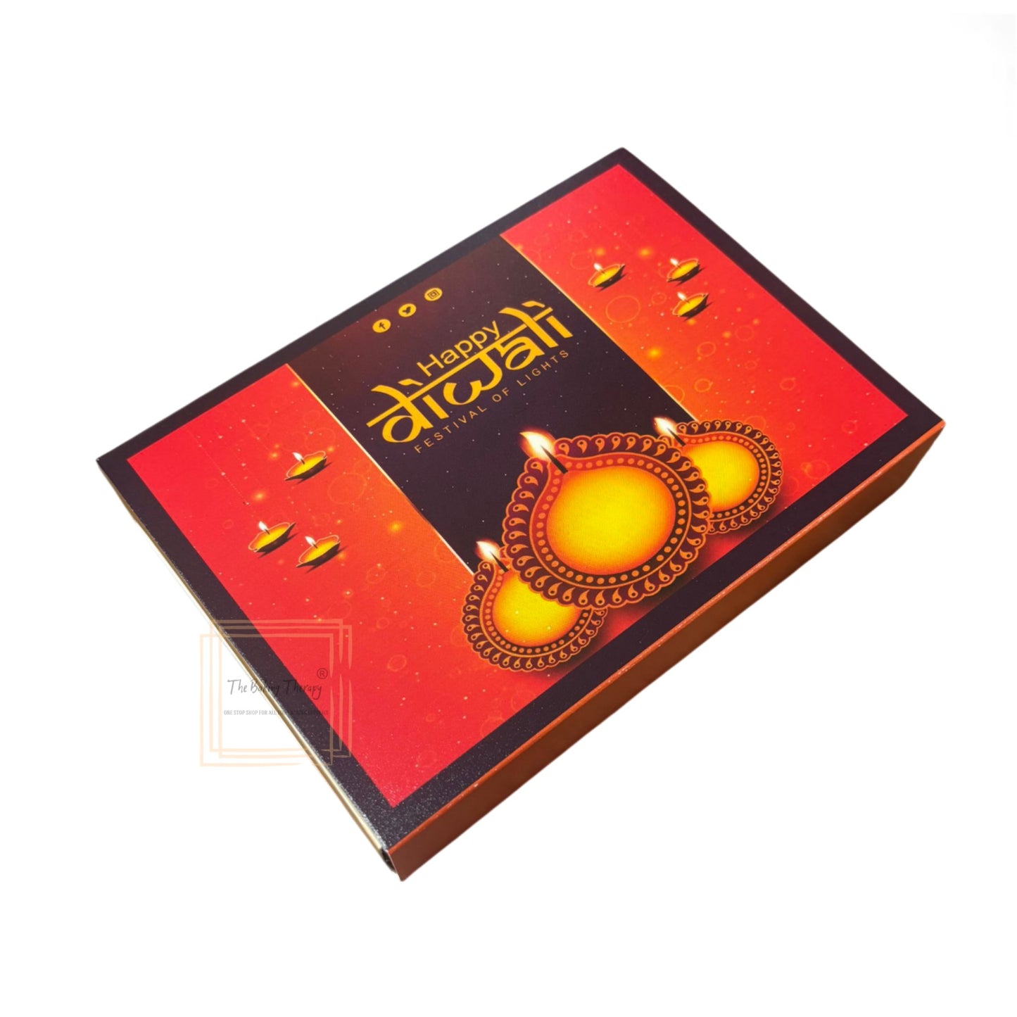 6 Cavity Diwali Sliding Chocolate Box Without Cavity - Design 06 ( 5 Pcs Pack )