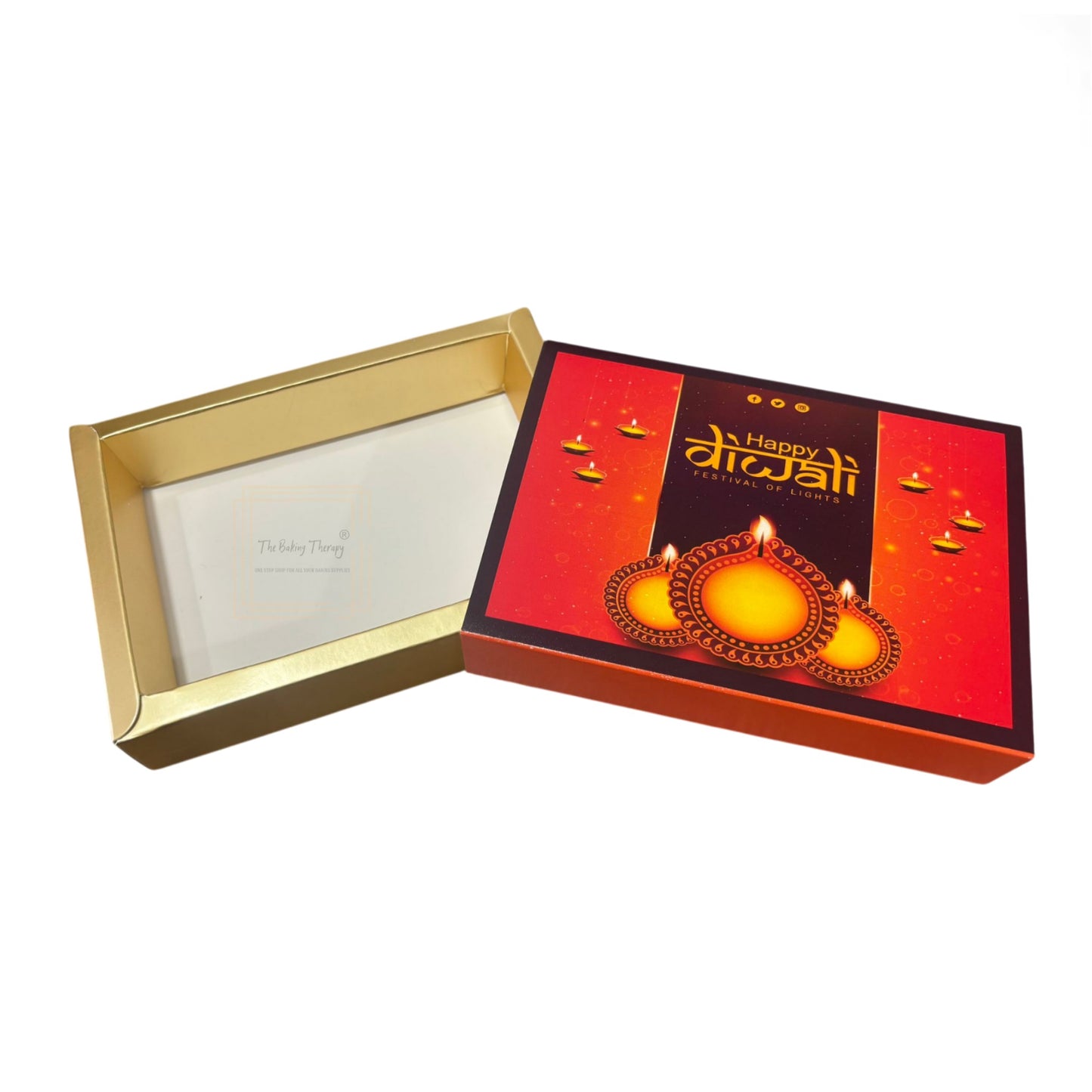 6 Cavity Diwali Sliding Chocolate Box Without Cavity - Design 06 ( 5 Pcs Pack )