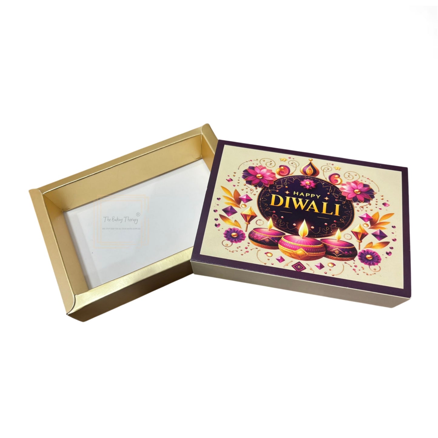 6 Cavity Diwali Sliding Chocolate Box Without Cavity - Design 04 ( 5 Pcs Pack )