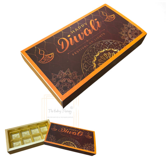8 Cavity Diwali Sliding Chocolate Packing Box Without Cavity - Design 04 ( 5 Pcs Pack )