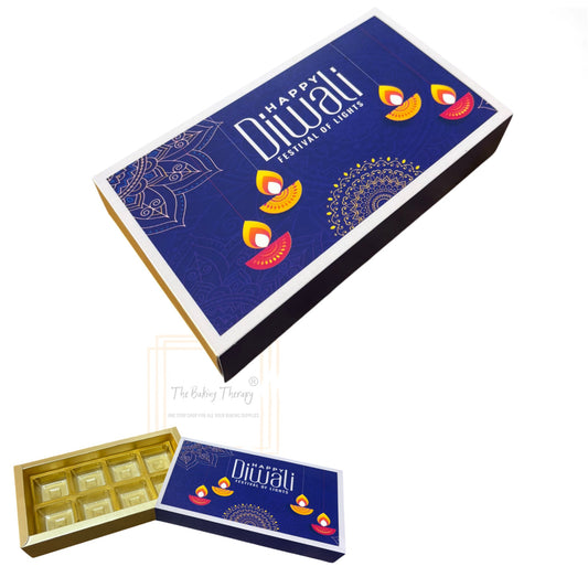 8 Cavity Diwali Sliding Chocolate Packing Box Without Cavity - Design 06 ( 5 Pcs Pack )