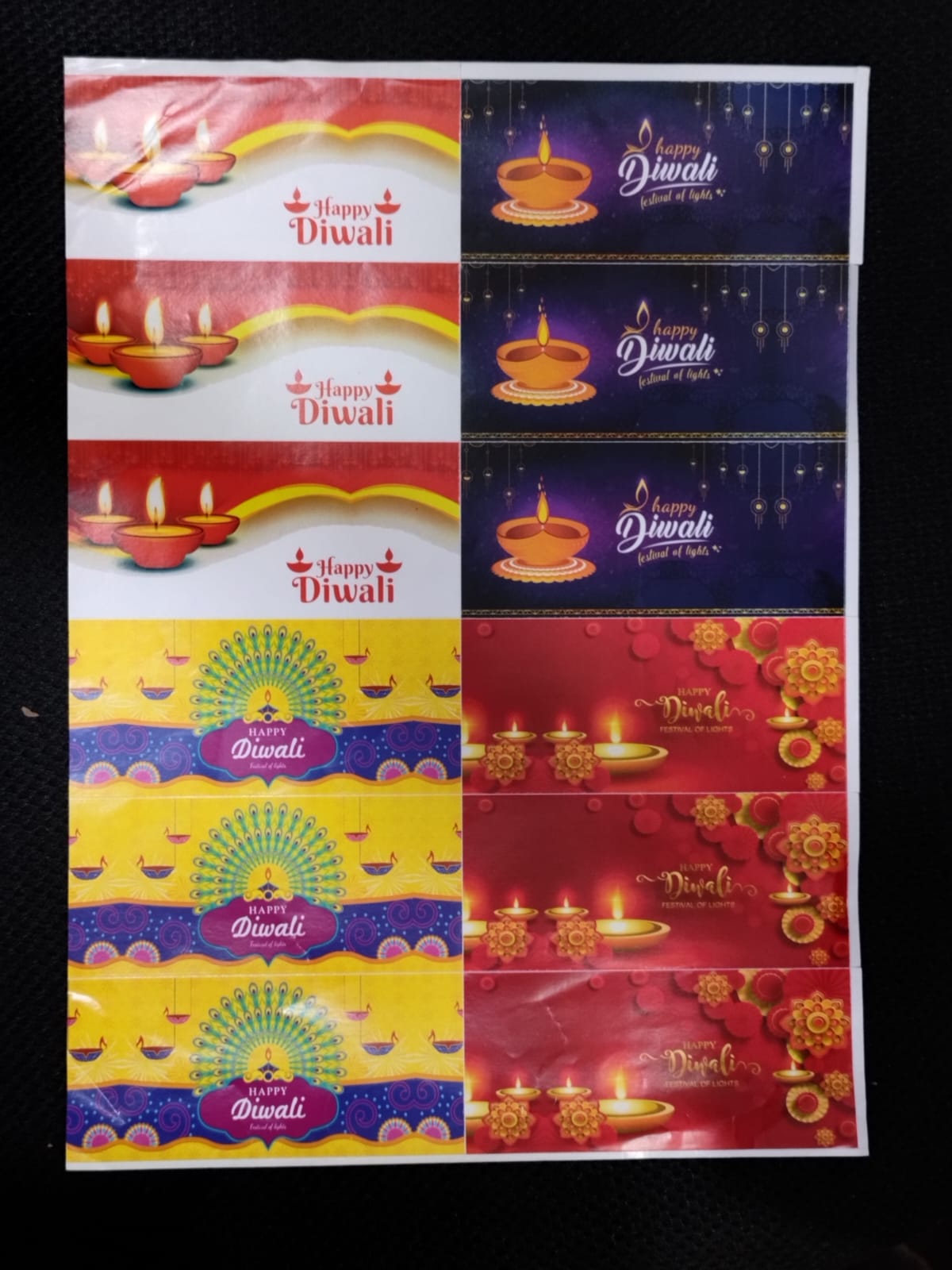 Happy Diwali Bar Sticker Sheet # 2