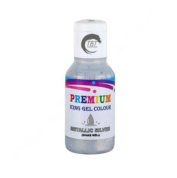 Bake Haven Icing Gel Colour Metallic Silver – 20g