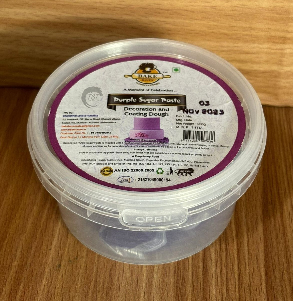 Bake Haven Fondant 200 GM - Purple
