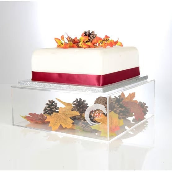 Square Tire Cake Spacer 8″ X 4″ Acrylic Clear Cake Display Spacer