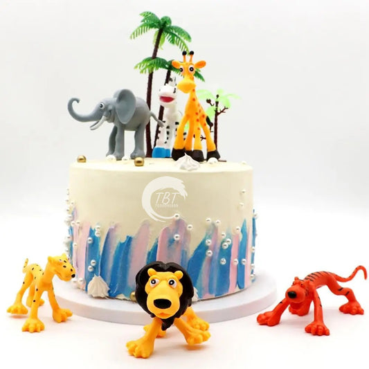 Animal Zoo Toy Cake Topper Set { Set Of 6 Piece }