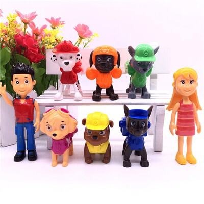 Paw Patrol Figure Cake Toys Toppers { Set Of 8 Piece }