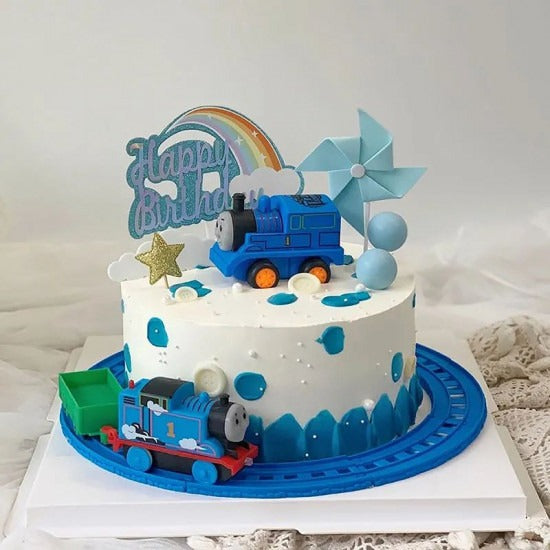 Thomas Train Engine Electric Train Track Cake Toy Set