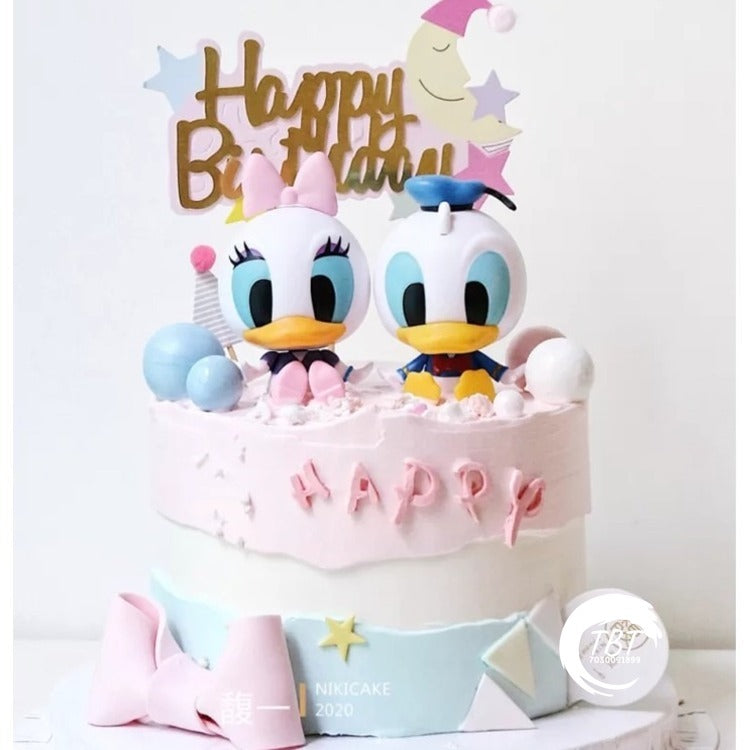Little Donald Duck Girl Daisy Cake Toy Topper Set