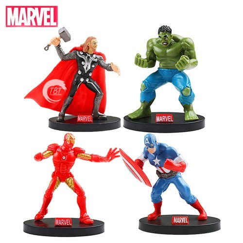 Avengers Action Figures Cake Decoration Toy { Set Of 4 Piece }