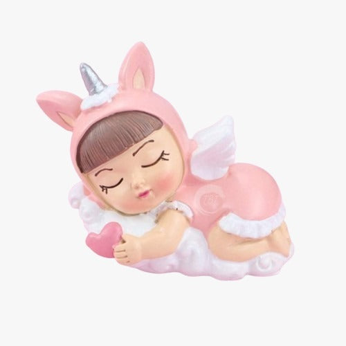 Sleeping Baby Figurine Unicorn Cake Topper - 1 Piece