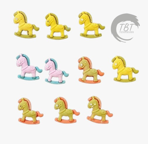 Horse Cake Miniature Toy Pack of 10 Piece
