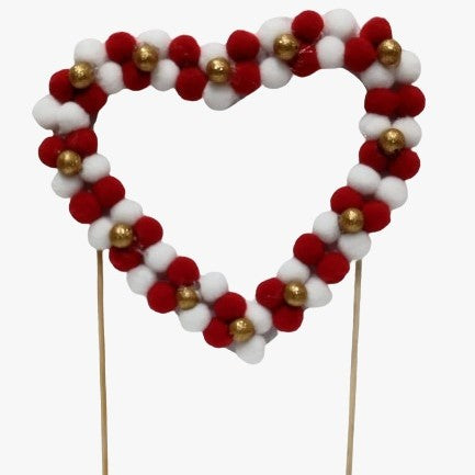 Pompom Love Topper -1 Piece
