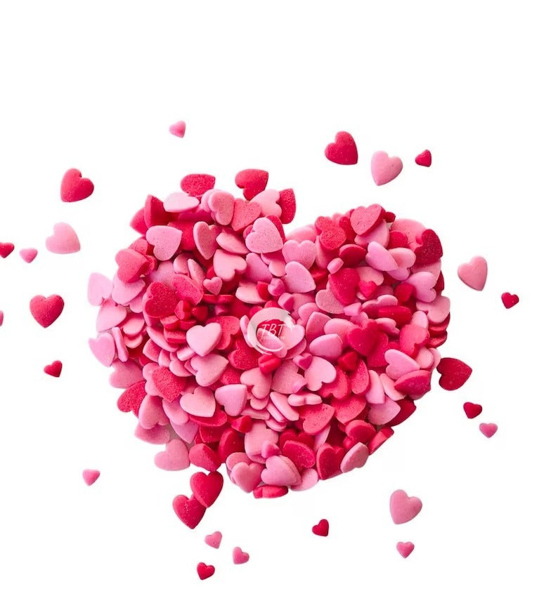 Edible Sugar Valentine Heart Sprinkles