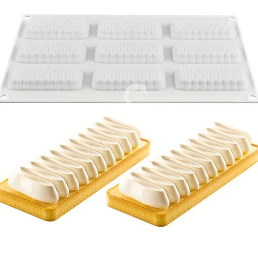 6 Cavity Spiral Shape Silicone Cake Mold