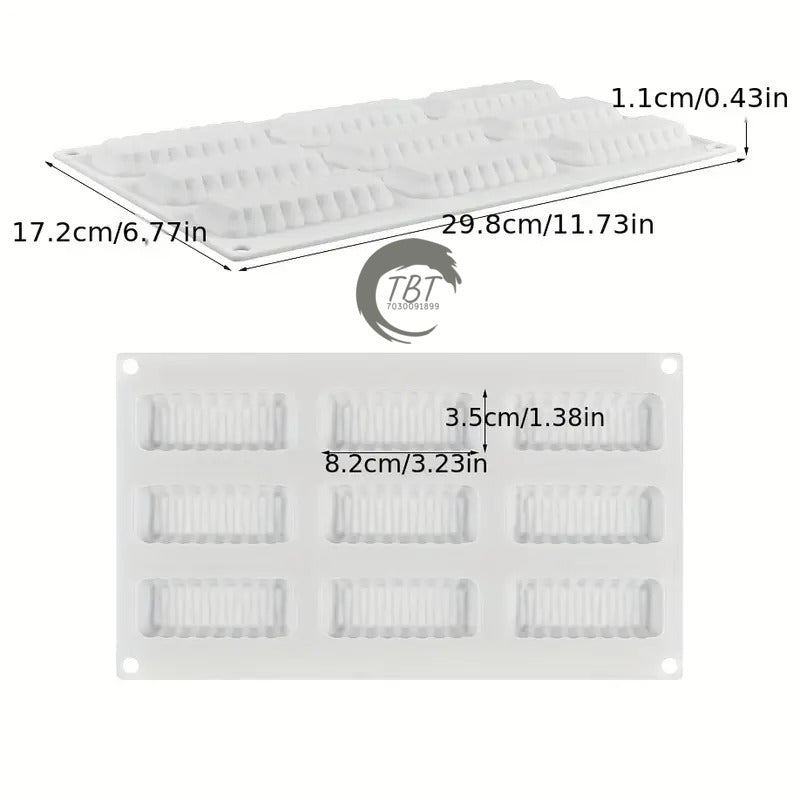 6 Cavity Spiral Shape Silicone Cake Mold