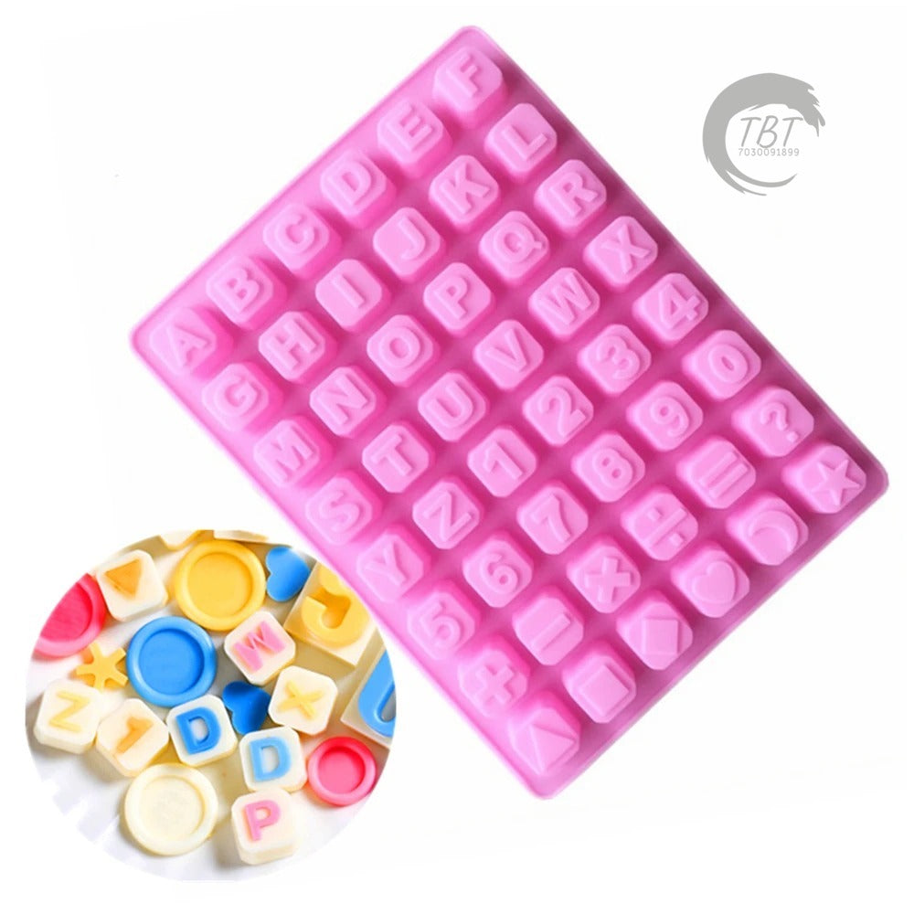 48 Cavities Silicone Letter Chocolate Mold