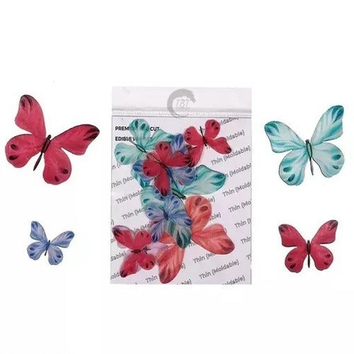 Stripes Mix Size Edible Pre-Cut Butterfly Wafer Paper