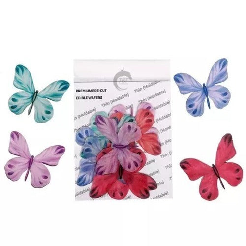 Stripes Big Size Edible Pre-Cut Butterfly Wafer Paper