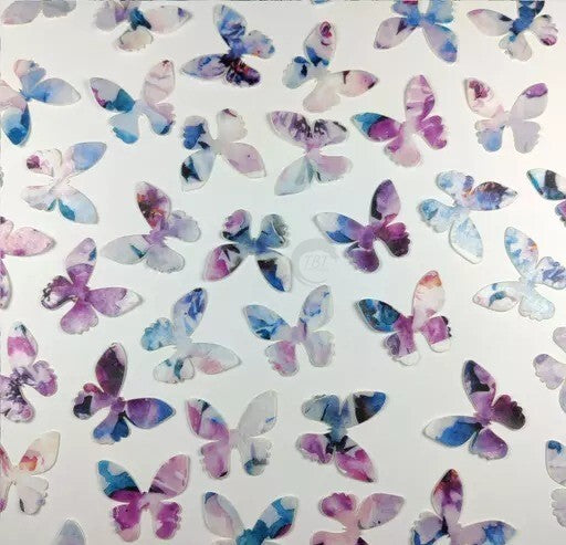 Abstract Purple Color Edible Pre-Cut Butterfly Wafer Paper