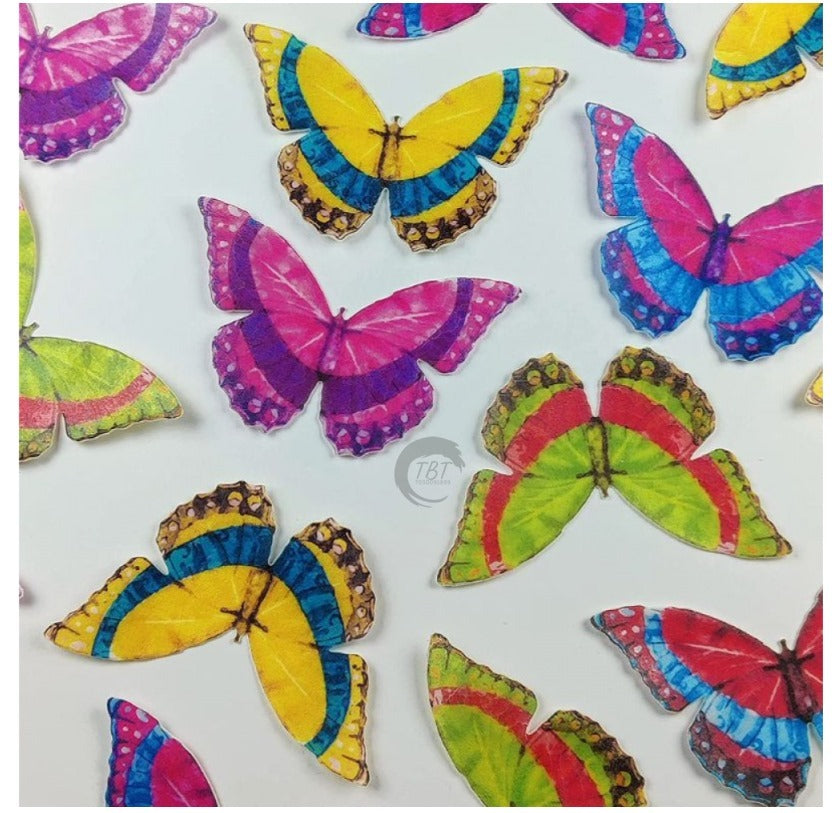 Patchy Small Size Edible Pre-Cut Butterfly Wafer Paper