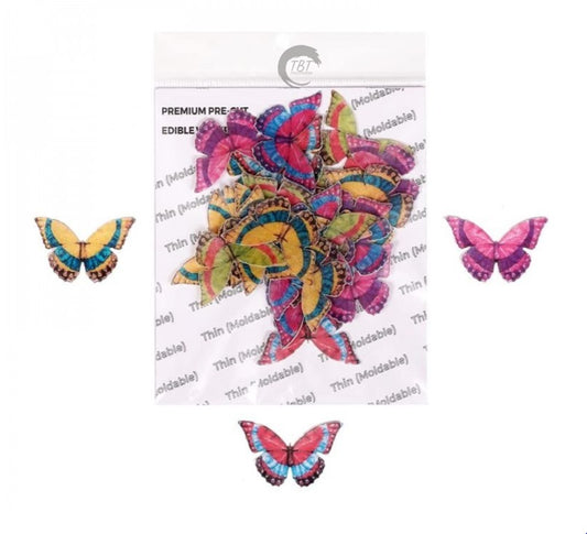 Patchy Small Size Edible Pre-Cut Butterfly Wafer Paper