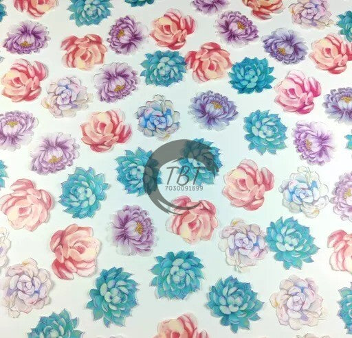 Edible Pre-Cut Flowers Wafer Paper #9