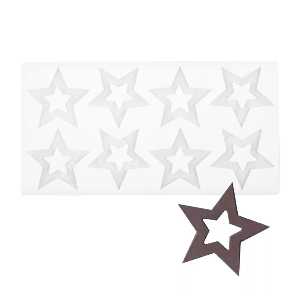 Star Shape Silicone Chocolate Garnishing Sheet Mold