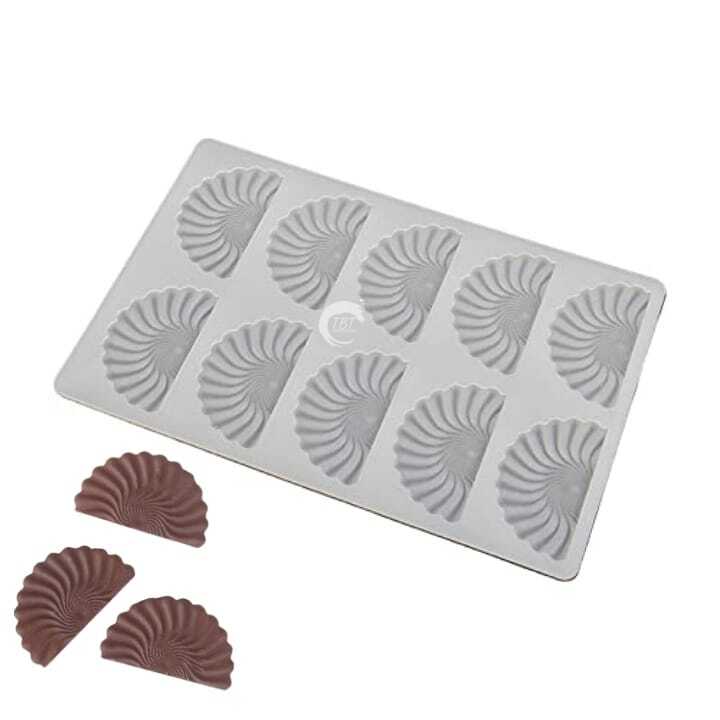 Ruffle Fan Silicone Chocolate Garnishing Sheet Mold
