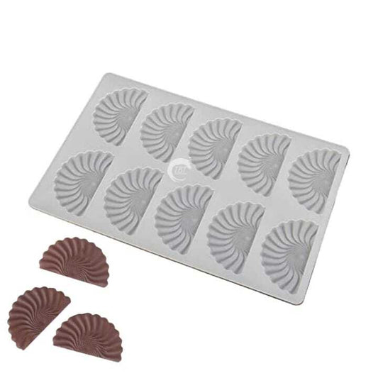 Ruffle Fan Silicone Chocolate Garnishing Sheet Mold