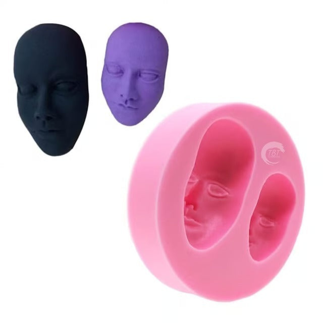 2 Size Human Face Silicone Fondant Mold