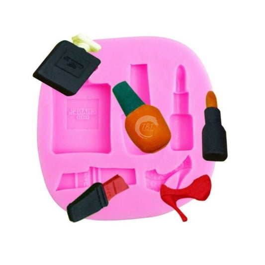 Perfume Nail Polish Lipstick High Heel Silicone Fondant Mold
