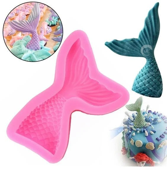 Big Size Mermaid Fish Tail Silicone Fondant Mold