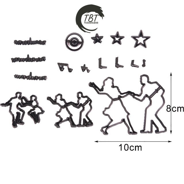 Dancing Couple Silhouette Cookie Cutter Set