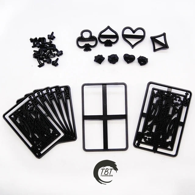 Poker Card Silhouette Fondant And Cookie Cutter Set