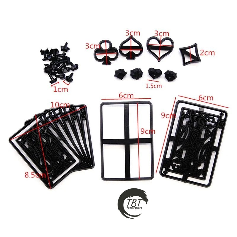 Poker Card Silhouette Fondant And Cookie Cutter Set