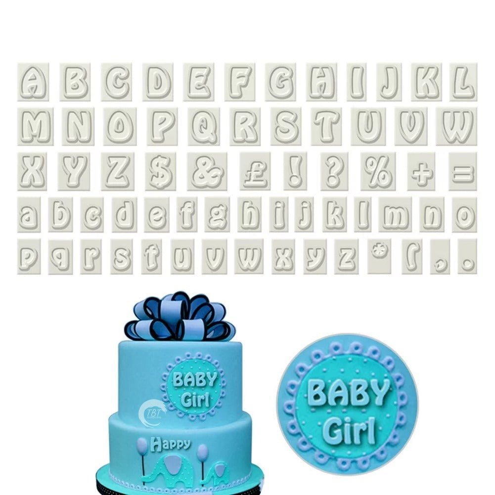 64 Pcs Anthony Mini Plastic Alphabet Fondant Letter Cutter