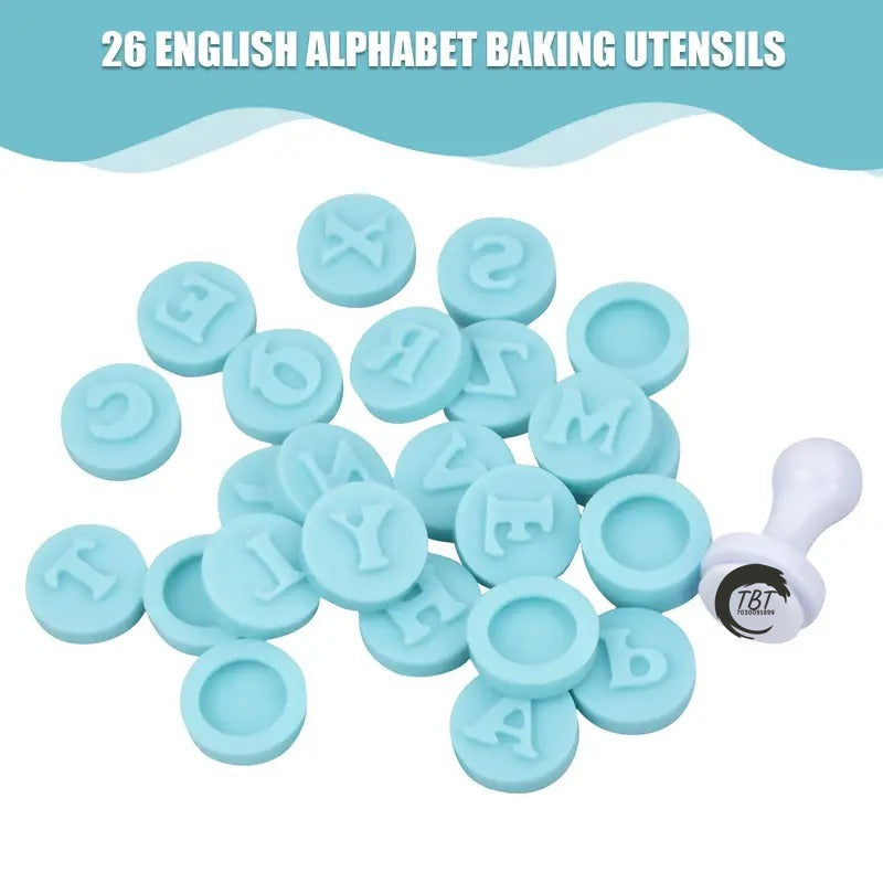 26 Pcs Capital Alphabet Stamp Mold