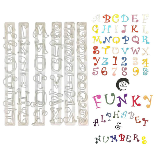 New Funky Alphabet and Number Fondant Cutter