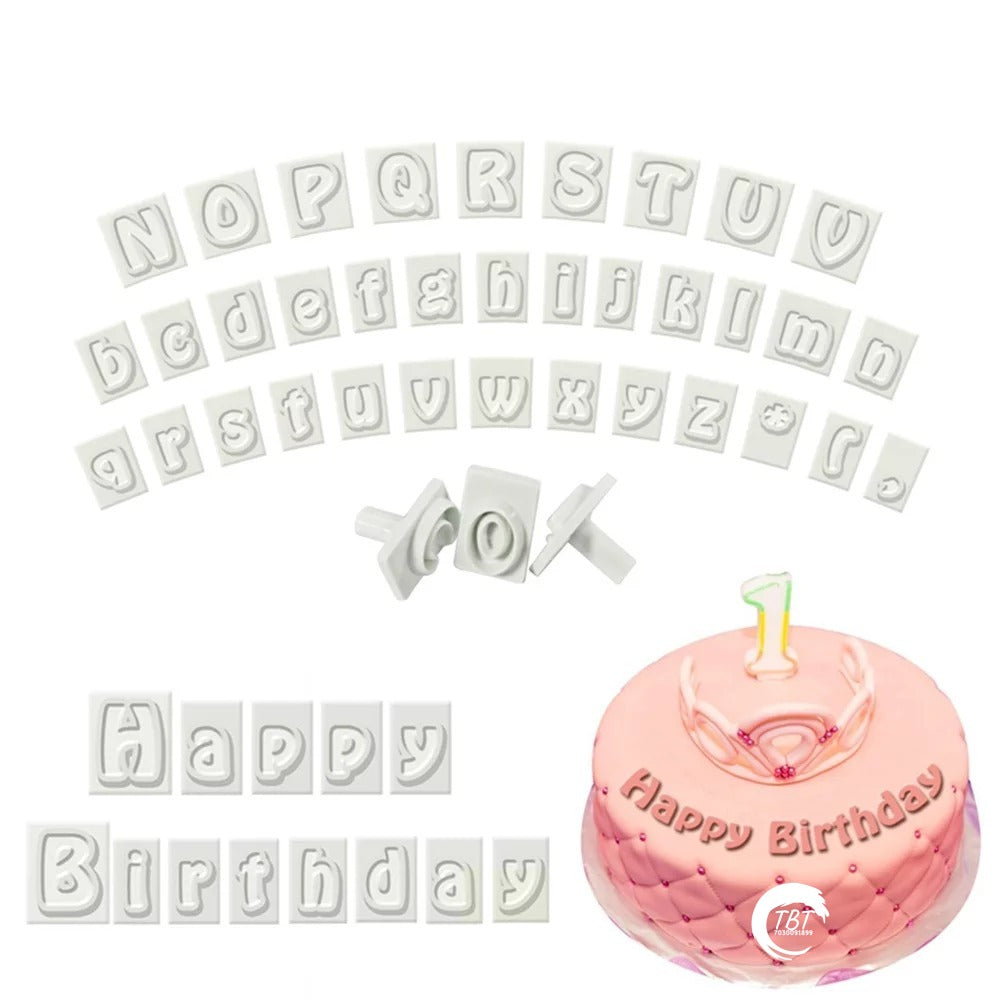 64 Pcs Anthony Mini Plastic Alphabet Fondant Letter Cutter