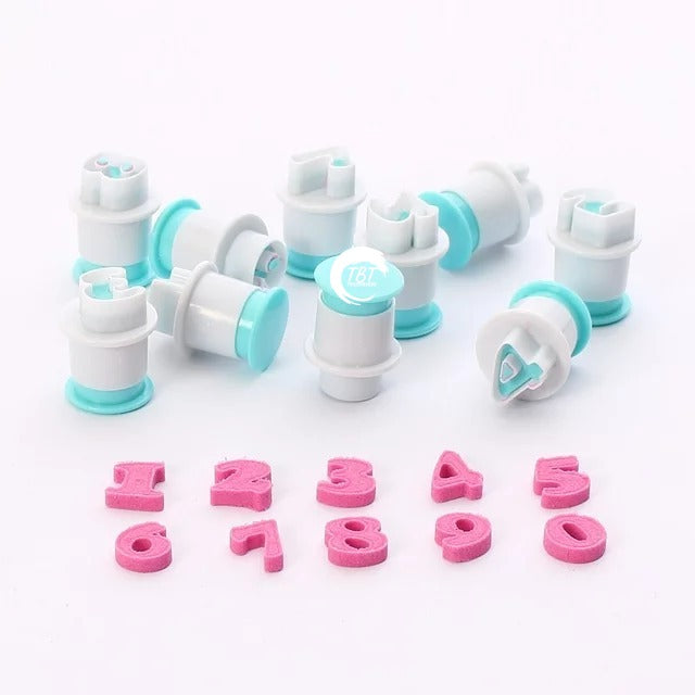 Mini Number Plunger Fondant Cookie Cutter