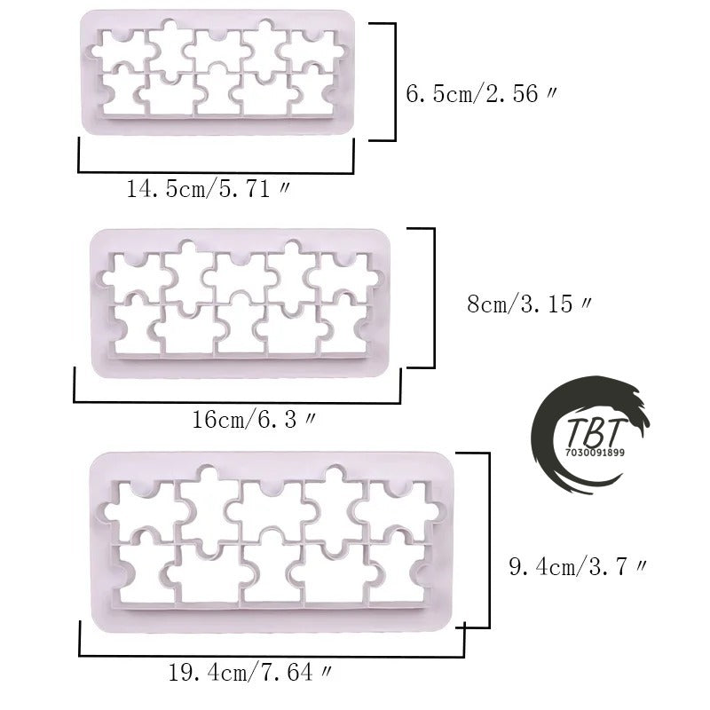 3 Pieces Puzzle Geometric Multi Cutter