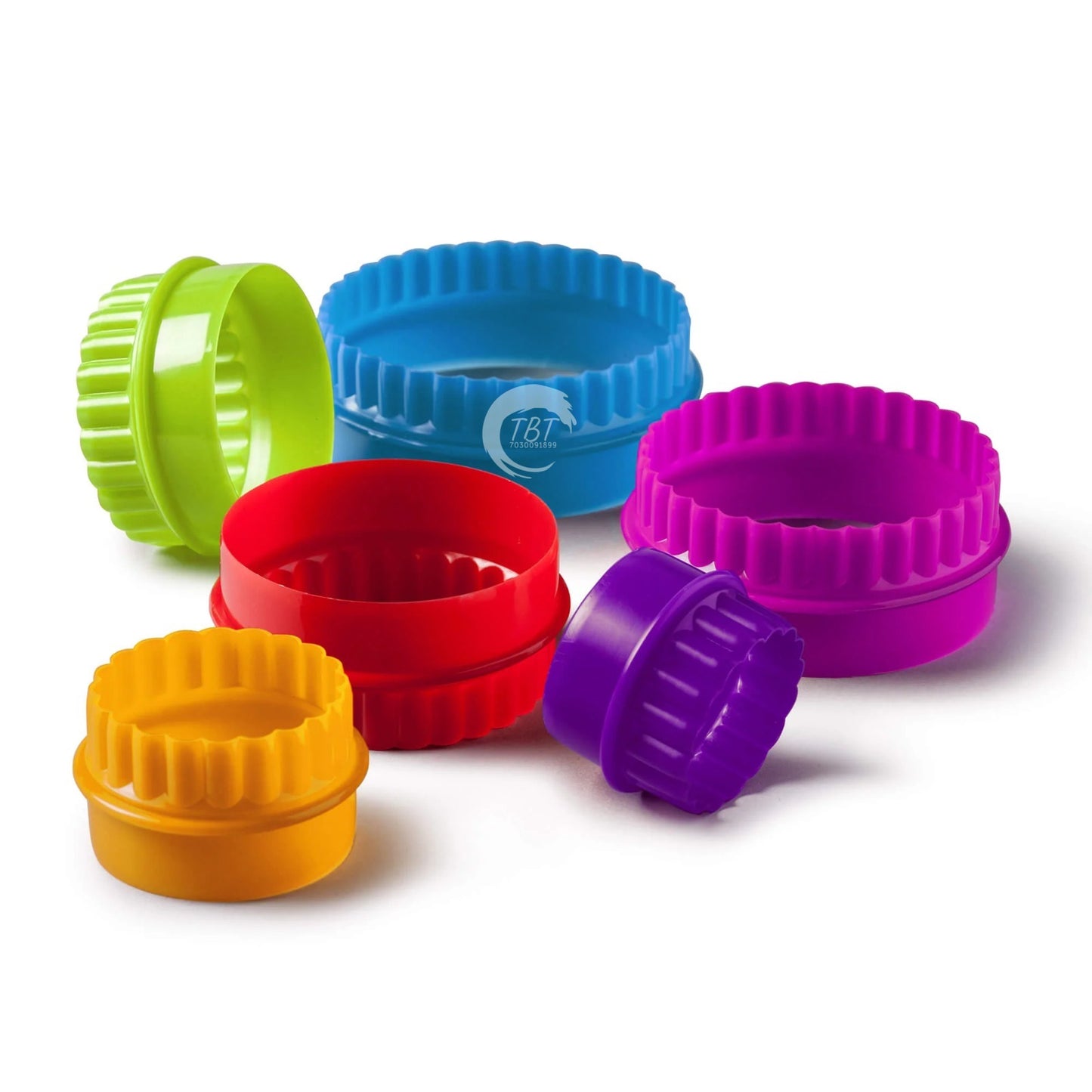 Double Sided Round Shape Plastic Cookie Cutter