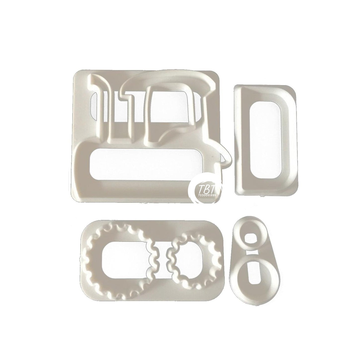 Tractor Shape Plastic Cookie And Fondant Cutter