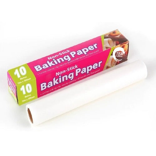 Non-Stick Baking Paper Roll 10m X 300mm, White