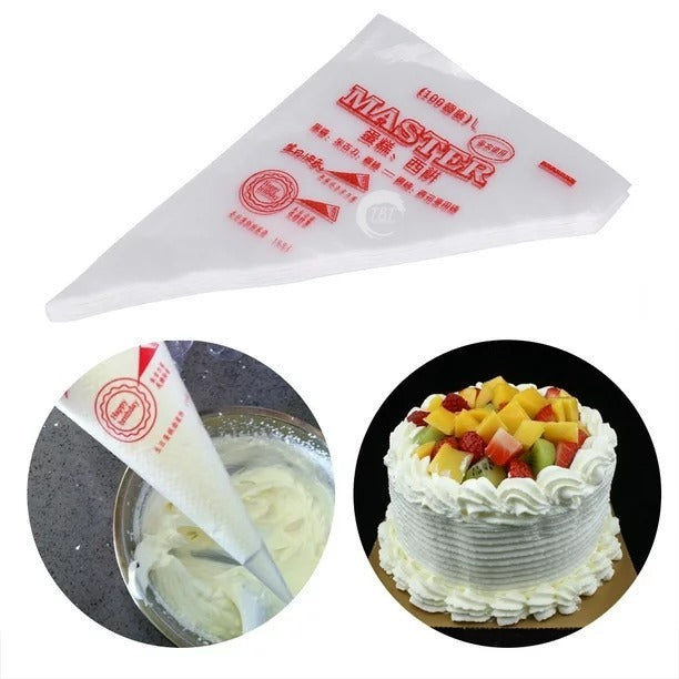 100 Pcs Big Size Disposable Piping Bag