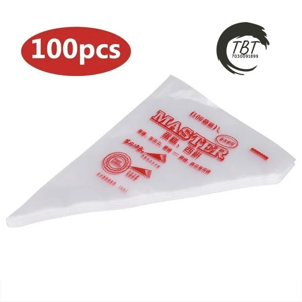 100 Pcs Big Size Disposable Piping Bag