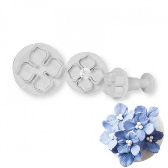 3 Pcs Laurustinus Flower Fondant Plunger Cutter