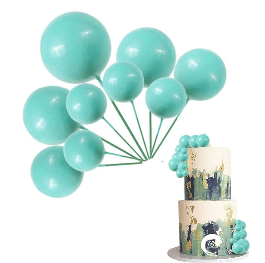 20Pcs Teal Faux Ball Cake Decoration